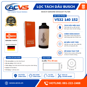 Lọc tách dầu Busch V532 140 152 - Ảnh 3