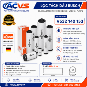Lọc Tách Dầu Busch V532 140 153