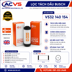 Lọc Tách Dầu Busch V532 140 154 - Ảnh 4