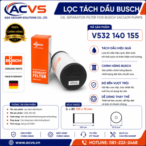 Lọc Tách Dầu Busch V532 140 155 - Ảnh 3