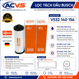 Lọc Tách Dầu Busch V532 140 156 - Ảnh 3