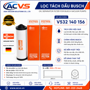 Lọc Tách Dầu Busch V532 140 156 - Ảnh 4