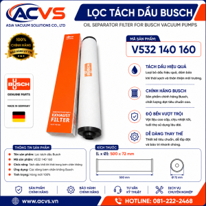 Lọc Tách Dầu Busch V532 140 160 - Ảnh 3
