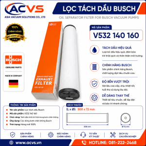 Lọc Tách Dầu Busch V532 140 160 - Ảnh 4