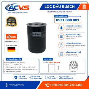 Lọc dầu Busch 0531 000 001 - Ảnh 3