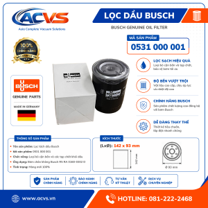 Lọc dầu Busch 0531 000 001 - Ảnh 5
