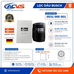 Lọc dầu Busch 0531 000 001 - Ảnh 6