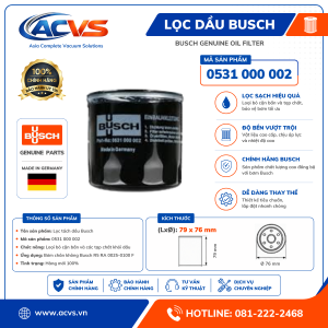 Lọc dầu Busch 0531 000 002 - Ảnh 3