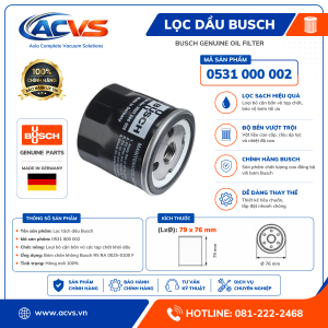 Lọc dầu Busch 0531 000 002 - Ảnh 4