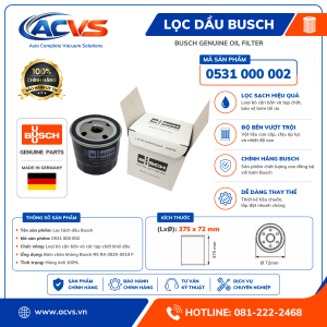 Lọc dầu Busch 0531 000 002 - Ảnh 5
