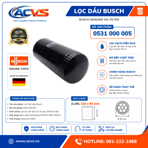 Lọc dầu Busch 0531 000 005 - Ảnh 3