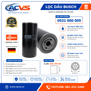 Lọc dầu Busch 0531 000 005 - Ảnh 4