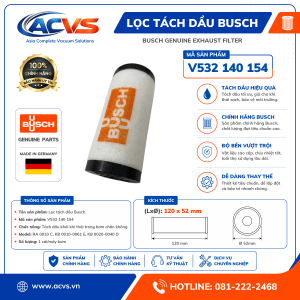 Lọc tách dầu Busch V532 140 154 - Ảnh 3