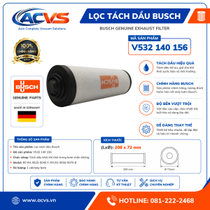 Lọc tách dầu Busch V532 140 156 - Ảnh 3