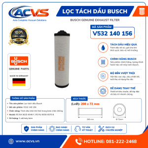 Lọc tách dầu Busch V532 140 156 - Ảnh 4