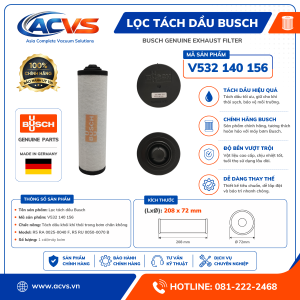 Lọc tách dầu Busch V532 140 156 - Ảnh 5