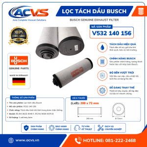 Lọc tách dầu Busch V532 140 156 - Ảnh 6