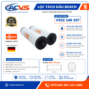 Lọc tách dầu Busch V532 140 157 - Ảnh 3