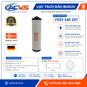 Lọc tách dầu Busch V532 140 157 - Ảnh 4