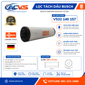 Lọc tách dầu Busch V532 140 157 - Ảnh 5