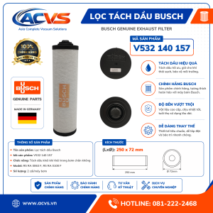 Lọc tách dầu Busch V532 140 157 - Ảnh 6