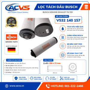 Lọc tách dầu Busch V532 140 157 - Ảnh 7