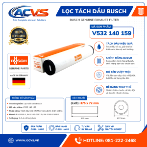 Lọc tách dầu Busch V532 140 159