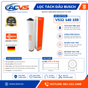 Lọc tách dầu Busch V532 140 159 - Ảnh 3