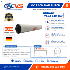 Lọc tách dầu Busch V532 140 159 - Ảnh 5