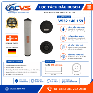 Lọc tách dầu Busch V532 140 159 - Ảnh 6