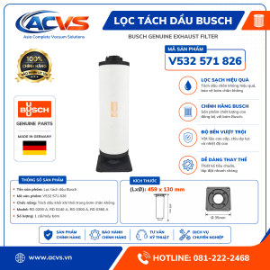 Lọc tách dầu Busch V532 571 826 - Ảnh 3
