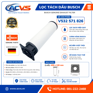 Lọc tách dầu Busch V532 571 826 - Ảnh 4